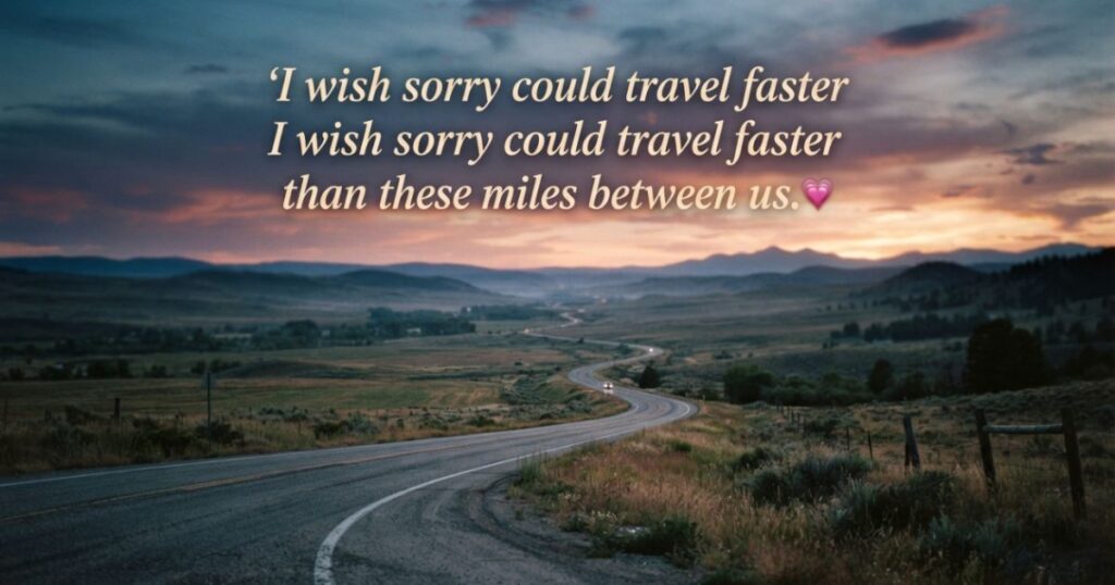Distance Apology Messages