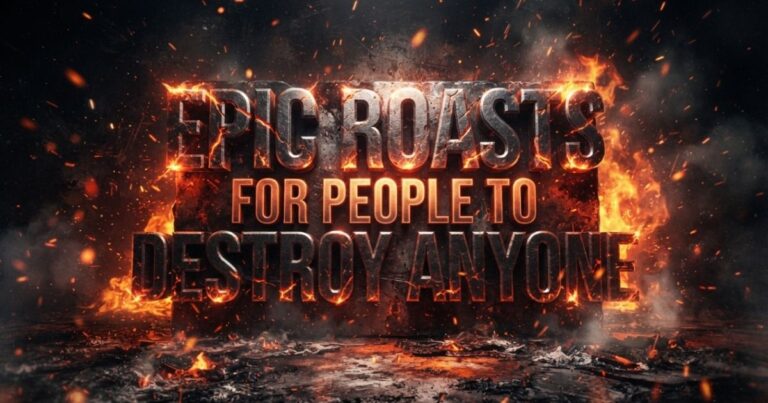 Epic Roasts for People to Destroy Anyone