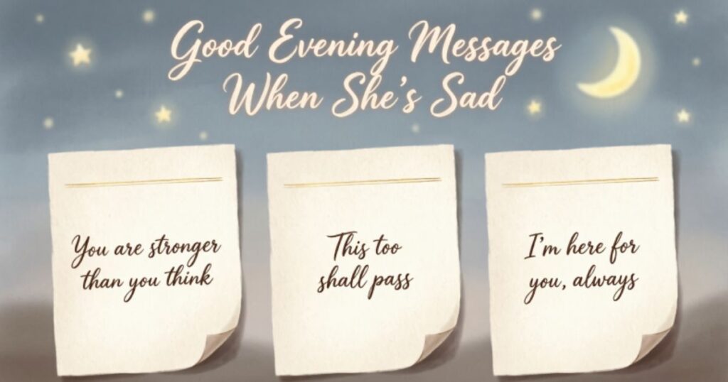 Good Evening Messages When She's Sad