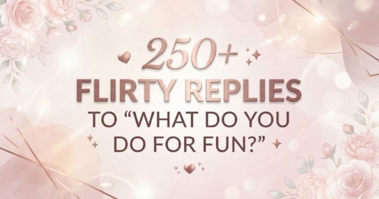 flirty ways to respond to What Do You Do for Fun