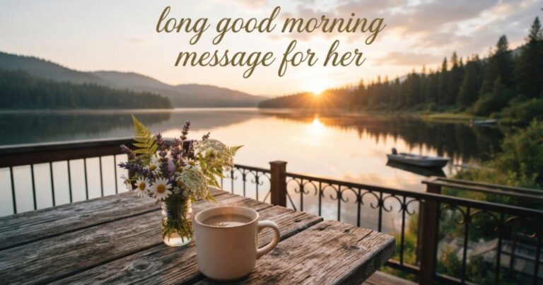 long good morning message for her
