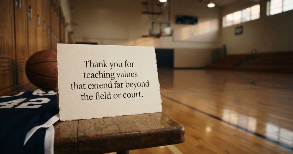 Thank You Messages From Parents to the Coach